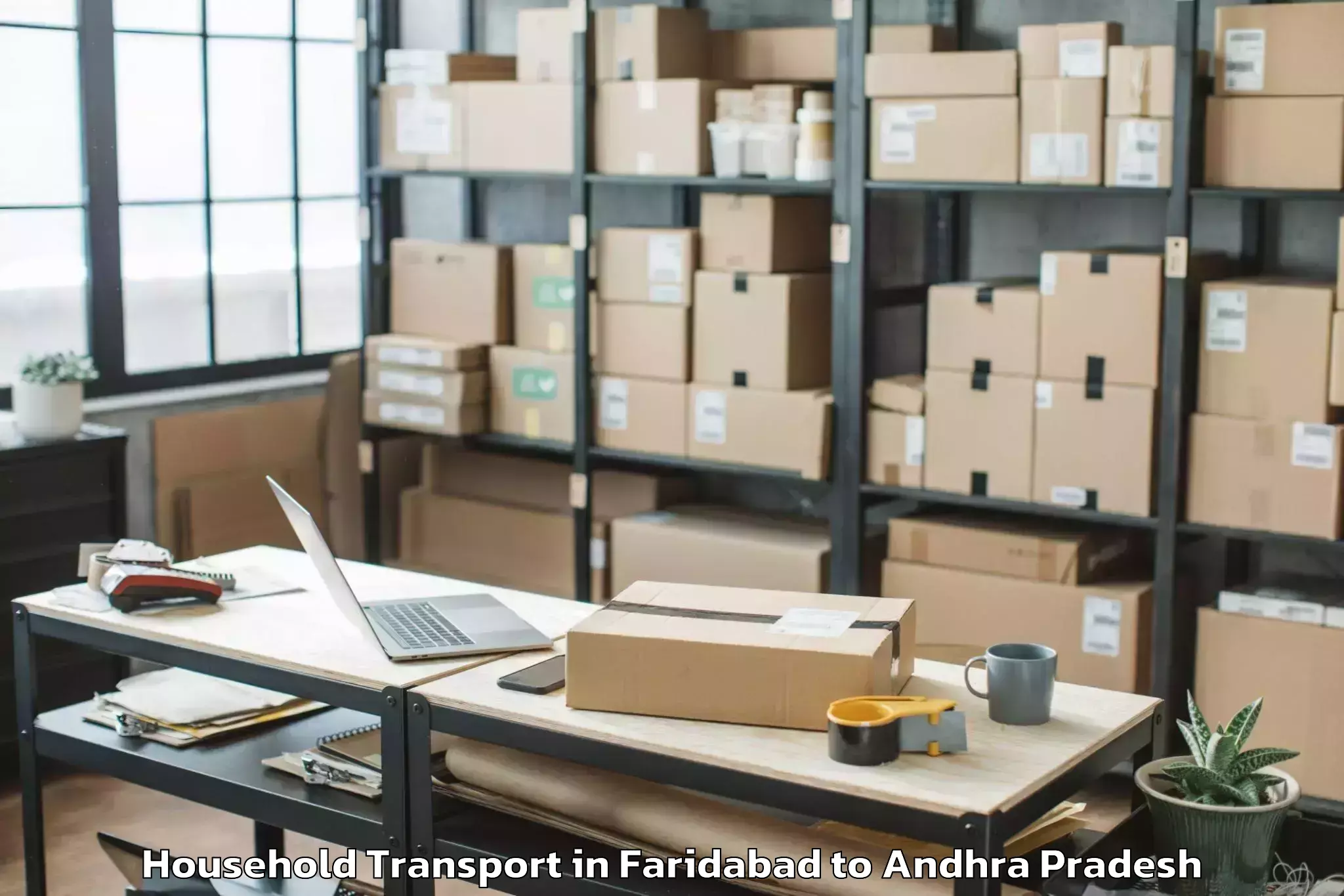 Professional Faridabad to Pedanandipadu Household Transport